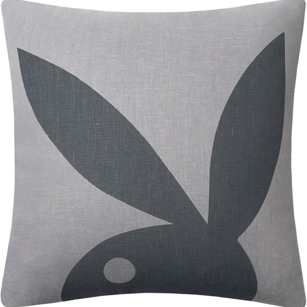 Playboy Shadow Bunny Pillow - Exquisite Linen Best Pillows (Gray & Dark Gray)